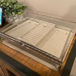 Pottery Barn Antique Silver Jewelry Box - Large